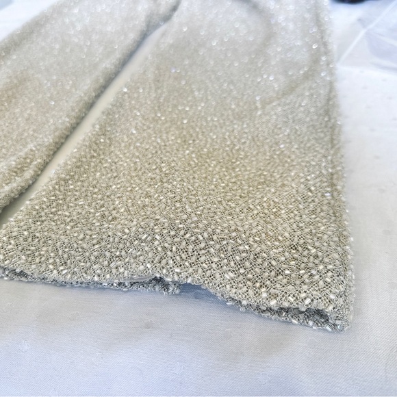 Badgley Mischka Runway Fully Beaded Ivory Pants - Picture 7 of 10